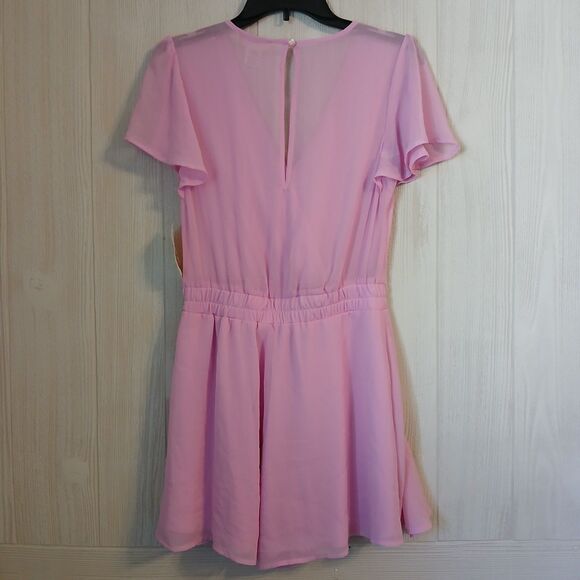 Altar'd State Women's Size M Pink Lavender Short Sleeve Romper Suit - Picture 2 of 6